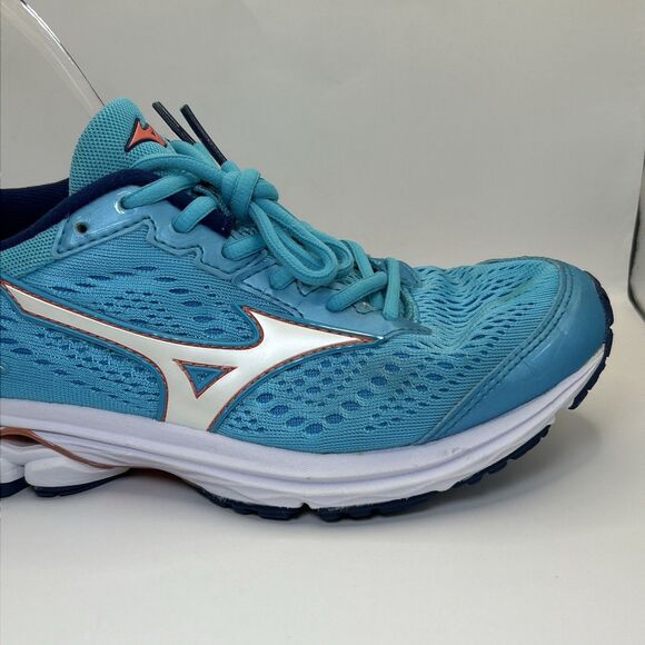 Mizuno Wave Rider 22 Women’s 8 Blue Aqua Teal Running Shoes Lightweight Sneaker - Picture 12 of 16